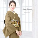 SOUBIEN 色無地プレタ プレタ着物 単衣 袷 茶色 利休茶色 ブラウン 色無地 老舗 きもの工房 仕立て上がり M・Lサイズ 浴衣・着物