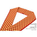 SOUBIEN 半衿 赤 レッド 金 市松格子 正絹 カジュアル 成人式 振袖 半襟 はんえり 日本製 浴衣・着物