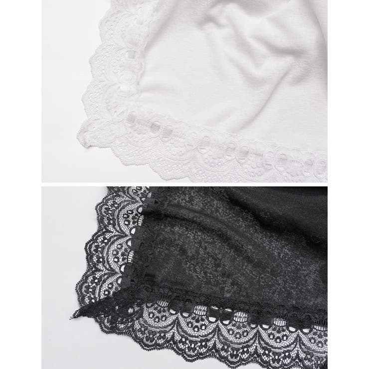 【10％OFFクーポン！10/27(火)9:59まで】Re:EDIT アシンメトリーレースケープ風カットソートップス トップス shoplistselect-10552445 SHOPLIST サンプル画像3