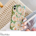 ShopNikoNiko 春新作 レトロアートフラワー iPhone スマホケース スマホ iPhone アイフォン ケース カバー 花柄 フラワー レトロ カ...