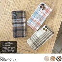 ShopNikoNiko 春新作 タータンチェック スマホケース ma アイフォン スマホ カバー ケース チェック フェルト iPhoneケース iPhone...