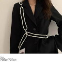 ShopNikoNiko 春新作 パール ハーネスベルト ビスチェ フェイクパール ハーネス ベルト ビスチェ サスペンダー ボディーアクセサリー チェーン 斜めがけ Y2K 個性的 レディース 韓国 プチプラ 流行り トレンド 人気 おすすめ おしゃれ