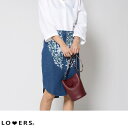 【8/11まで5%OFFクーポン】LOVERS 春新作 刺繍デニムデザインカットスカート ma レディース ボトムス スカート デニム タイトスカート 刺繍 デザイン 上品ベーシック シンプル スカート