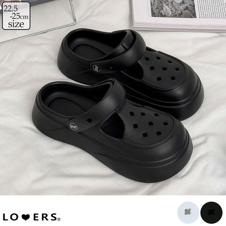 LOVERS 冬新作 パンチング ボリューム 厚底EVAサンダル フェスコーデ スリッパ 厚底サンダル ボリュームソール 歩きやすい 2way ストラップサンダル 穴あきサンダル レディース 韓国 Y2Kファッション 韓国ストリート 流行り トレンド か