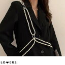 LOVERS 春新作 パール ハーネスベルト ビスチェ フェイクパール ハーネス ベルト ビスチェ サスペンダー ボディーアクセサリー チェーン 斜めがけ Y2K 個性的 レディース 韓国 プチプラ 流行り トレンド 人気 おすすめ おしゃれ かわいい