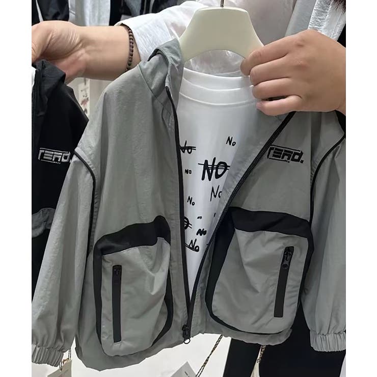 【10%OFFクーポン!12/11(木)1:59まで】aimoha kids 【aimoha-KIDS-】ビッグポケットブルゾン キッズ アウター(コート・ジャ...