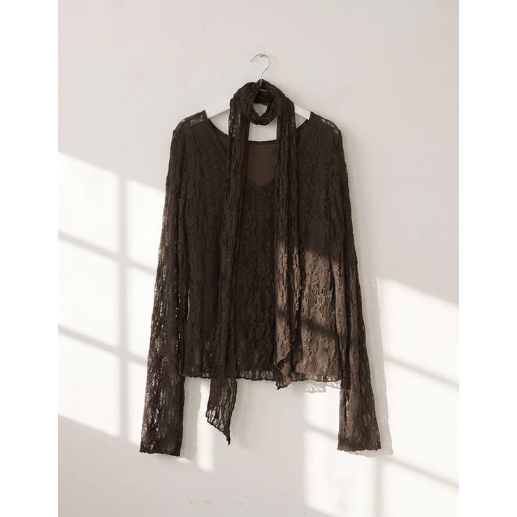 Re:EDIT フロントフリルVネックレーストップス トップス shoplistselect-10554829 SHOPLIST サンプル画像2