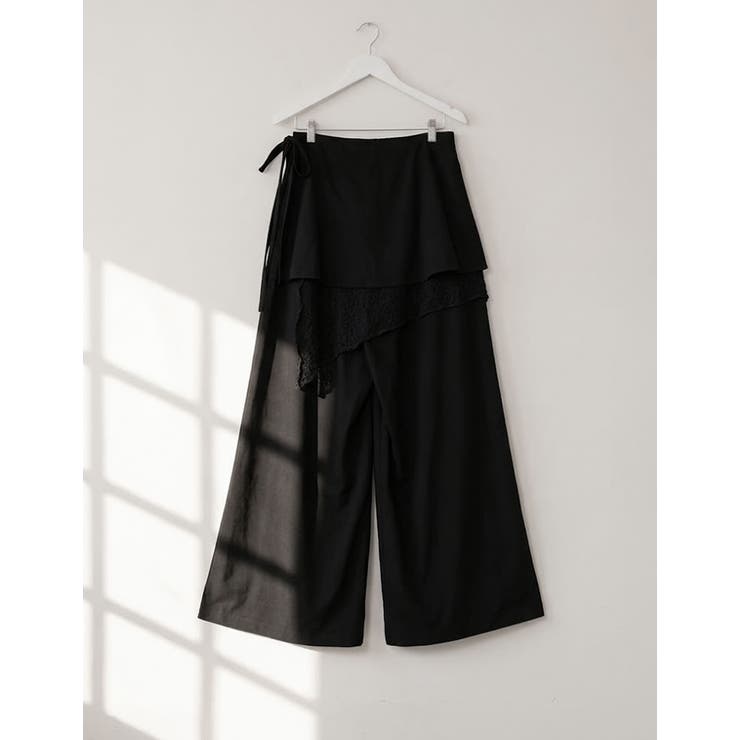 Re:EDIT ダブルラップスカートレースレイヤードワイドパンツ パンツ・ズボン shoplistselect-10554830 SHOPLIST サンプル画像2