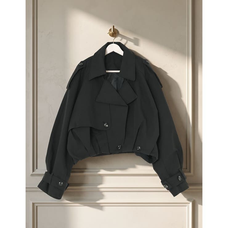 Re:EDIT ビッグラペルショートトレンチブルゾン アウター(コート・ジャケットなど) shoplistselect-10554853 SHOPLIST サンプル画像3