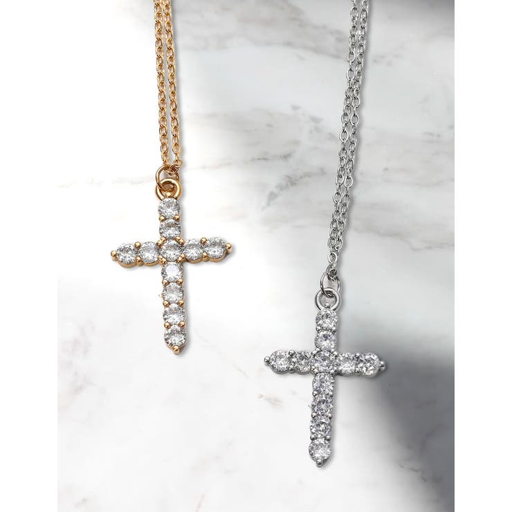 【10％OFFクーポン！10/21(水)9:59まで】Re:EDIT サージカルステンレスビッククロスビジューネックレス アクセサリー shoplistselect-10554844 SHOPLIST サンプル画像2