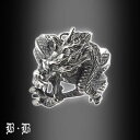 【5%OFFクーポン! 8/27 9:59まで 】アクセサリーショップPIENA バーニングブル シルバー925いぶしドラゴンデザインメンズリング アクセサリー