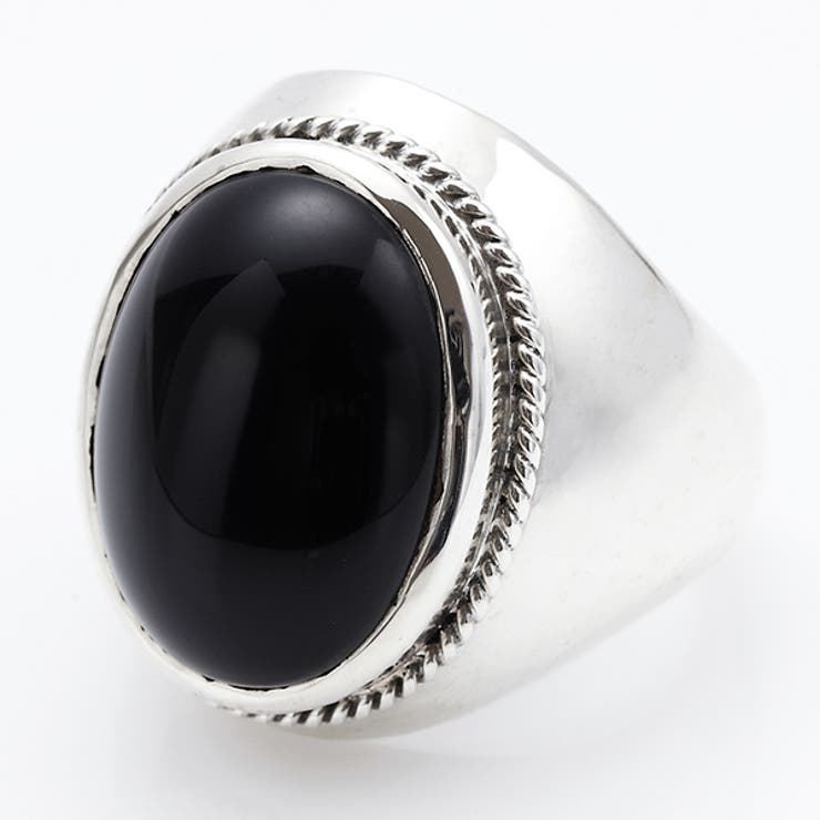 アクセサリーショップPIENA メンズリング 指輪 シルバー925 シルバーリング オーバル オニキス ブラック アクセサリー(4.0)