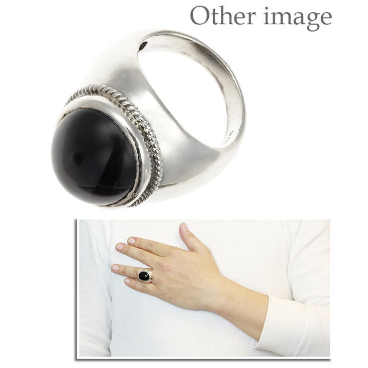 アクセサリーショップPIENA メンズリング 指輪 シルバー925 シルバーリング オーバル オニキス ブラック アクセサリー