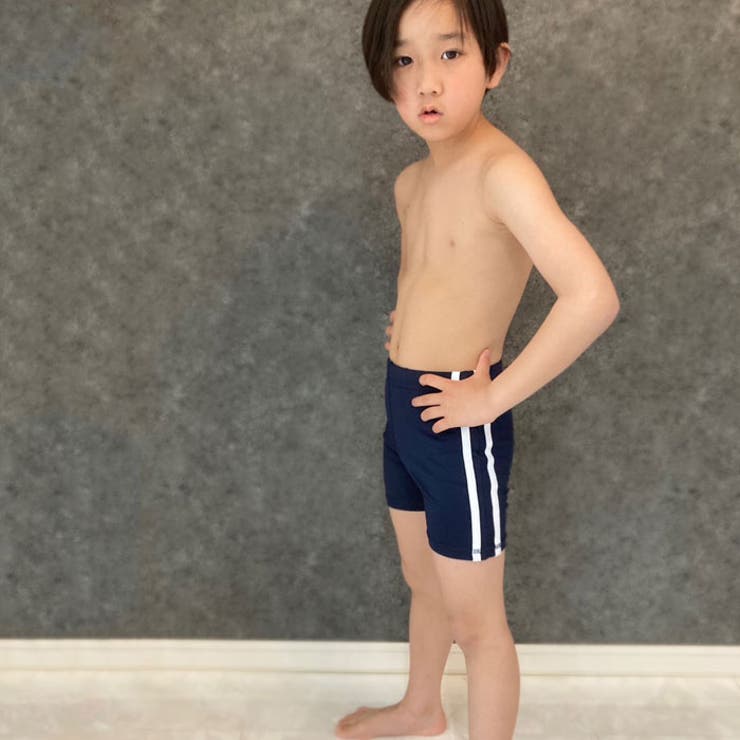 ZI-ON スクール水着 キッズ水着 スイムパンツ ハーフパンツ トランクス セミロング...