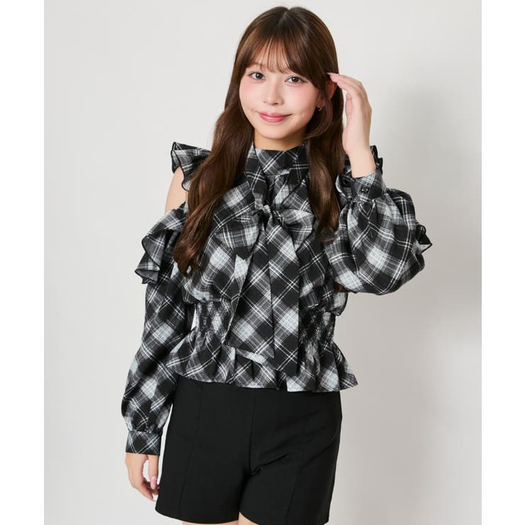 【10％OFFクーポン！10/27(火)9:59まで】GORGE 肩あきリボン　フリルブラウス｜全3色 トップス shoplistselect-10566667 SHOPLIST パッケージ画像
