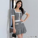 GRAXIA 格子プリントが旬なオトナ女子必携のセットアップドレス(キャバドレス・CABARETDRESS) ワンピース・ドレス(4)