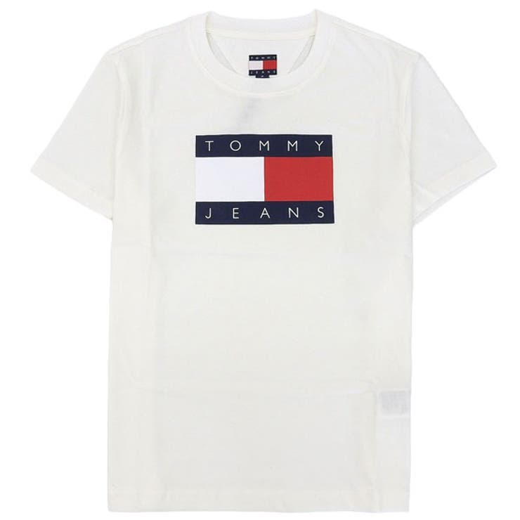 Riverall TOMMY HILFIGER トミーヒルフィガー Tシャツ カットソー 半袖 レディース S コットン ホワイト TJW REG TJ FLAG SS TEE DW22562ECRUS TOMMY HILFIGER トップス shoplistselect-10569478 SHOPLIST パッケージ画像
