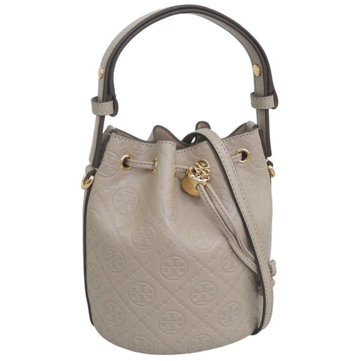 Riverall TORY BURCH トリーバーチ バッグ レディース 2WAY ショルダーバッグ グレー T MONOGRAM LEATHER MINI BUCKET BAG 158530-201 TORY BURCH バッグ・鞄