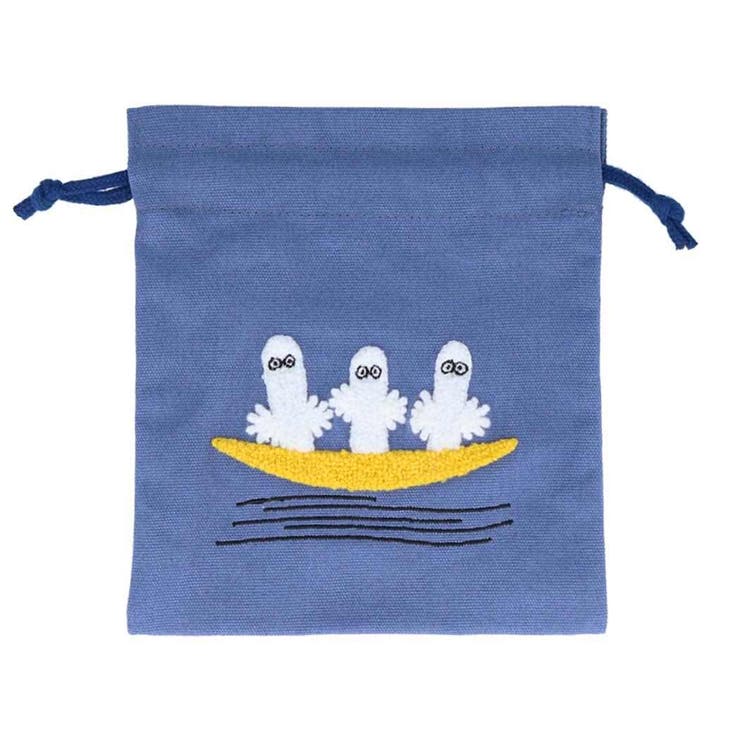 【10％OFFクーポン！10/21(水)9:59まで】cinemacollection ムーミン 巾着袋 サガラ刺繍きんちゃくポーチ ニョロニョロ B 北欧 サンスター文具 小物入れ キャラクター グッズ 浴衣・着物 shoplistselect-10576736 SHOPLIST パッケージ画像