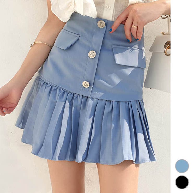 【10％OFFクーポン！1/16(金)1:59まで】KawaiCat スカート レディース ボトムス プリーツ 台形 Aライン フレア ミニ ショート丈 ハイウエスト 上品 きれいめ ガーリー 春 夏 韓国 to21983 スカート