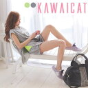 KawaiCat 【tr8607】楽に着こなせるルーズフィットなアイテム☆ナンバー×星柄プリントノースリーブカットソー×ショートパンツセットアップ(上下セット) ワンピース・ドレス