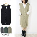 Leggy&Paggy ニットベストワンピ ロングベスト ニットワンピース ワンピース・ドレス
