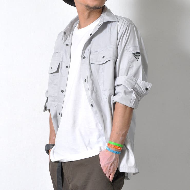 【10%OFFクーポン!11/27(木)1:59まで】RAiseNsE 数量限定 長袖シャツ メンズ ワークシャツ アウトドア ボタンダウン ポケット 機能性 ...