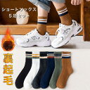 【5/16 1:59まで 5%OFFクーポン】RAiseNsE ショートソックス 5足セット 裏起毛 メンズ レディース 靴下 ロゴ クルーソックス 23-28...