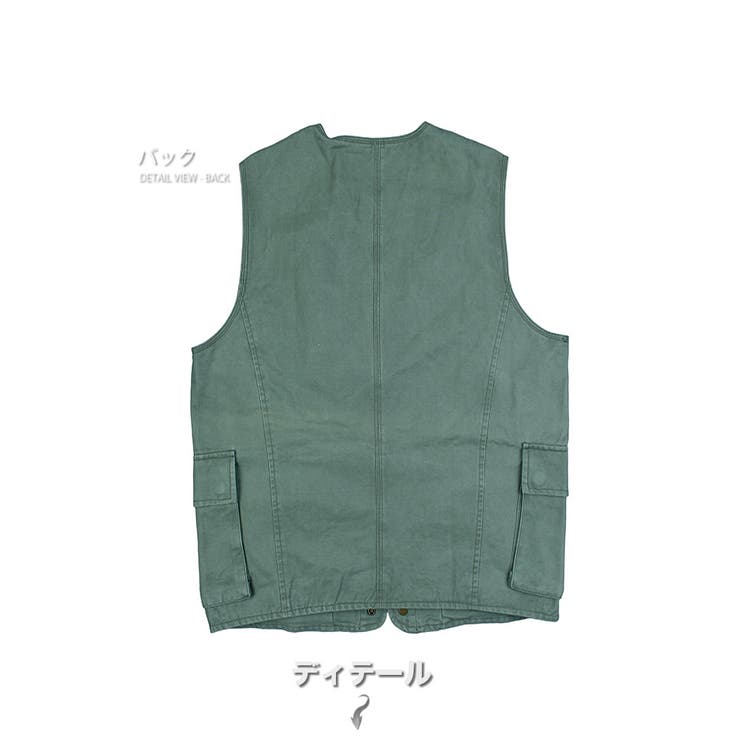 RAiseNsE 数量限定 ミリタリー フィッシング ベスト メンズ ユーティリティ ポケット オリーブ#T174 トップス
