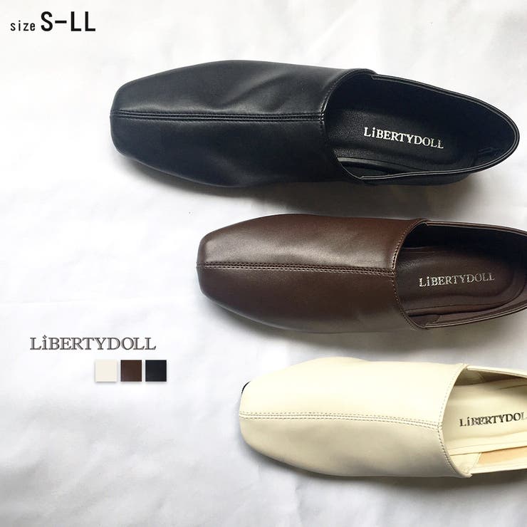 【20%OFFクーポン!11/25(火)限定!】LibertyDoll 歩きやすい 履きやすい レディース 靴 ワンピース オフィスカジュアル スクエアトゥ ス...
