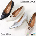 LibertyDoll 6cmヒール ワンピース 韓国ファッション セットアップ Vカットパンプス ☆1194 シューズ・靴