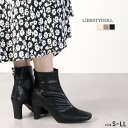 【マラソン期間中 5%OFFクーポン】LibertyDoll スクエアトゥセットバックヒールブーツ ☆9075 シューズ・靴