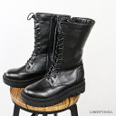 LibertyDoll 5cm厚底ソール レースアップミドルブーツ ☆9088 シューズ・靴