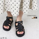 【マラソン期間中 5%OFFクーポン】LibertyDoll 2cmソール 夏 ワンピース 厚底 サンダル 韓国ファッション セットアップ グルカ サンダル ☆...