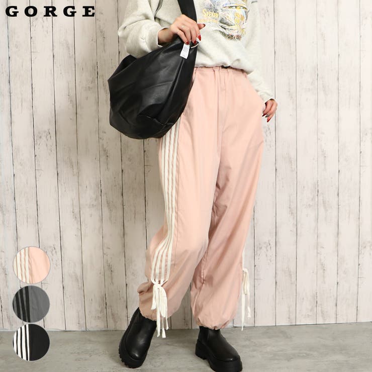 GORGE サイドライン裾リボンパンツ パンツ・ズボン