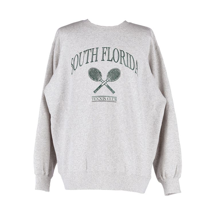 coca バルキー裏起毛カレッジプリントトレーナー メンズ トップス