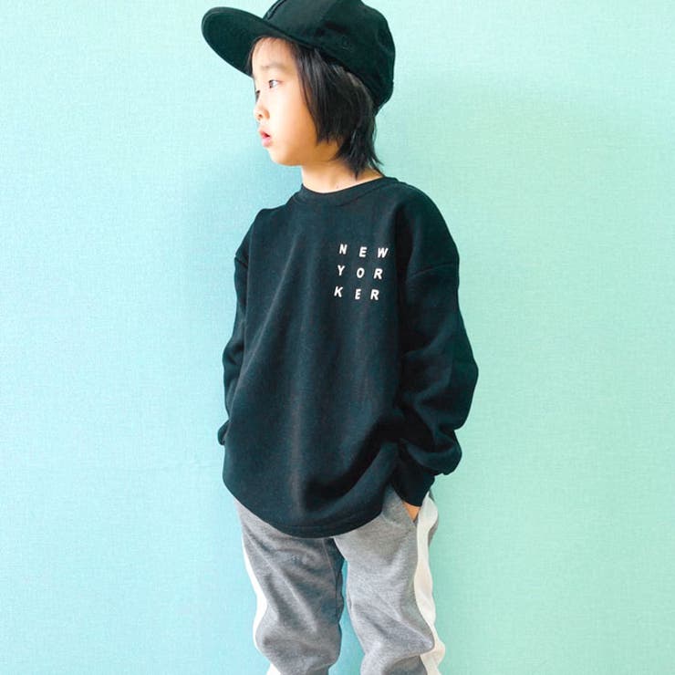 NEXT WALL キッズ トレーナー トップス プルオーバー 子供服 長袖 男の子 女の子 ボーイズ ガールズ クルーネック 裏起毛 BIG ビッグ プリント ロゴ ジュニア ロック カジュアル 110cm 120cm 130cm 140cm 150c