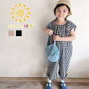 【5/16 1:59まで 5%OFFクーポン】aimoha kids aimoha-KIDS- 韓国子供服 ギンガムチェックノースリーブオールインワン オールイ...