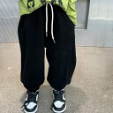 【8/11まで5%OFFクーポン】aimoha kids 【aimoha-KIDS-】韓国子供服 ベーシックビスネームスウェットパンツ キッズ 冬 パンツ キッズパンツ ズボン 男の子 女の子 おしゃれ サルエル テーパード 韓国 ライク キッズズボン