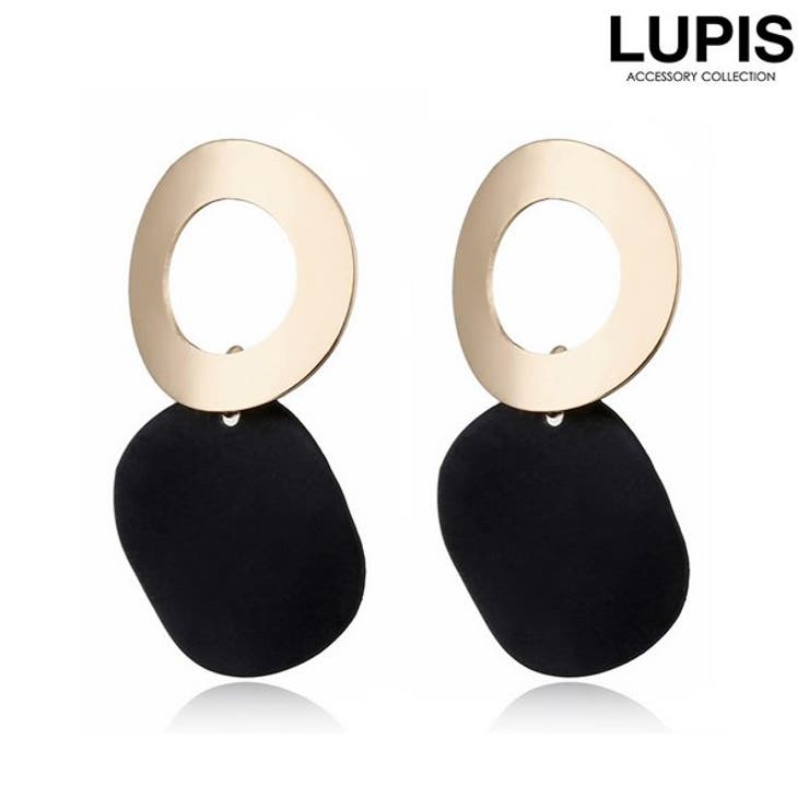 LUPIS メタルサークルフレーム×マットプレートピアス 【アクセサリー アクセ レディース 女性 激安 ギフト プレゼント おしゃれ 人気 春夏 秋冬 オールシーズン】 アクセサリー