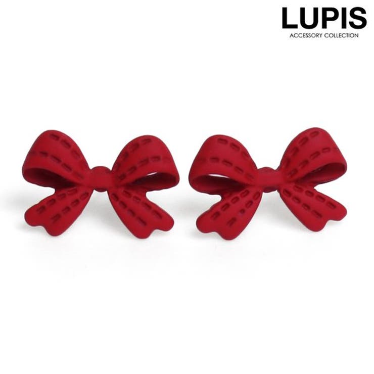 LUPIS ステッチリボンピアス アクセサリー