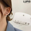 【10%OFFクーポン!11/27(木)1:59まで】LUPIS ハート×パール×メタルフープピアスセット アクセサリー