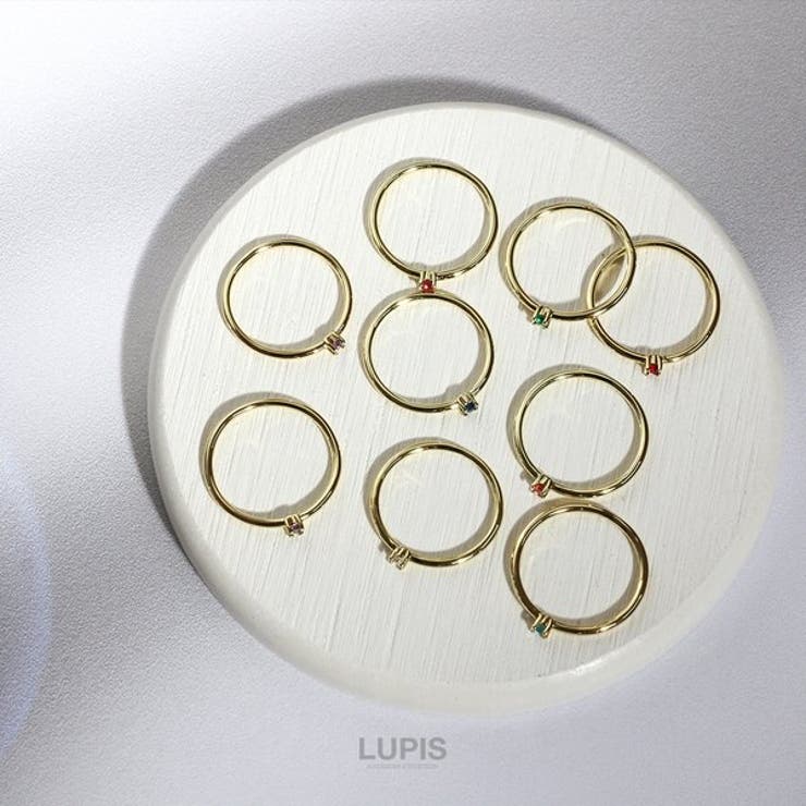 【10％OFFクーポン！2/10(火)1:59まで】LUPIS カラーストーンリング【約9号 約11号 約14号】 アクセサリー
