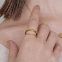 LUPIS 【金属アレルギー対応 316L】シンプル2連ステンレスリング アクセサリー