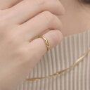LUPIS 【金属アレルギー対応 316L】ニュアンスラインステンレスピンキーリング アクセサリー