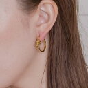 LUPIS 【金属アレルギー対応 316L】ノットステンレスフープピアス アクセサリー