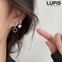 LUPIS アシンメトリーメタルハートフープピアス アクセサリー