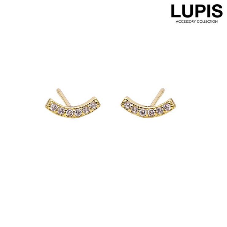【10％OFFクーポン！2/10(火)1:59まで】LUPIS カーブラインプチピアス【S925ポスト キュービックジルコニア】 アクセサリー