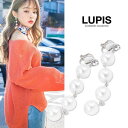 【5/16 1:59まで 5%OFFクーポン】LUPIS 4連パールロングイヤリング【大ぶり クリップ式】 アクセサリー