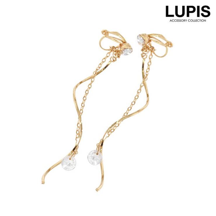 LUPIS ツイストラインドロップストーンイヤリング 【アクセサリー アクセ レディース 女性 激安 ギフト プレゼント おしゃれ 人気 春夏秋冬 オールシーズ...
